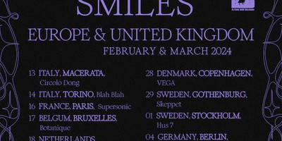 CONSTANT SMILES (USA) + PURPLE PILGRIMS (CLEMENTINE VALENTINE) (NZ)  - Kino Ebensee